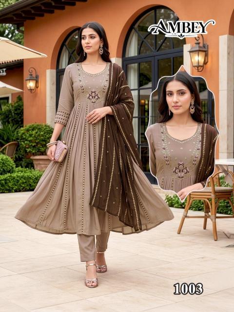 Desi kudi ambey 3pcs kurti exporter wholesaler